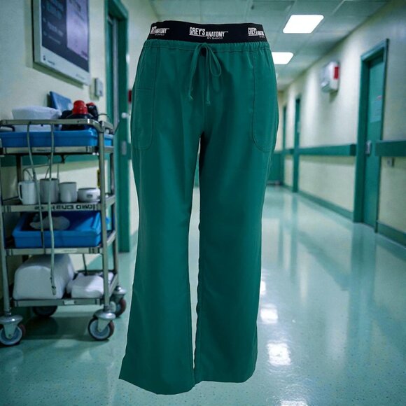Greys Anatomy Active Scrub Pants XLP Teal Athleisure Work Career Nursing - Picture 1 of 9